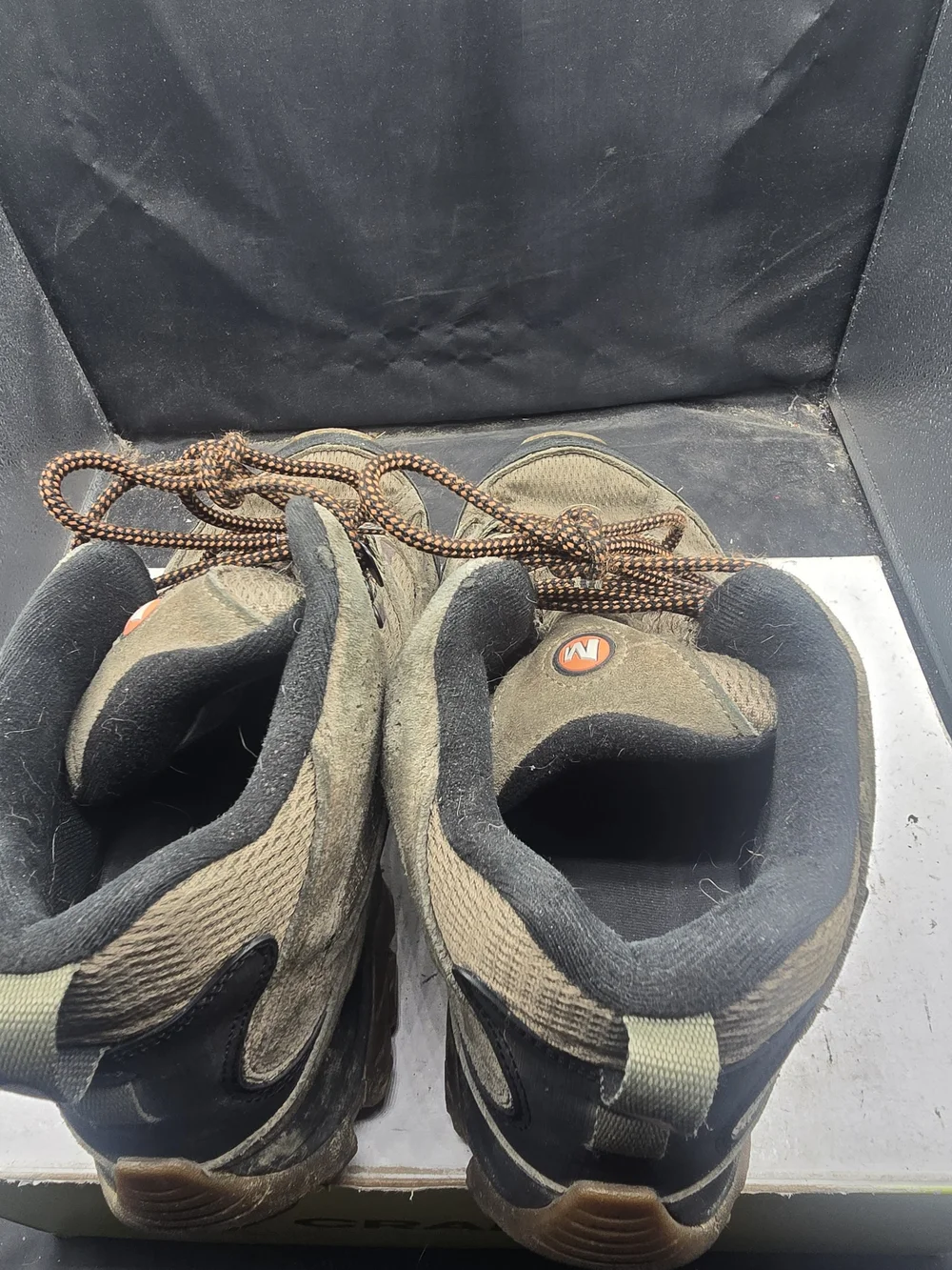 Merrell Olive Brown Men's Hiking Boots with Brown Laces
